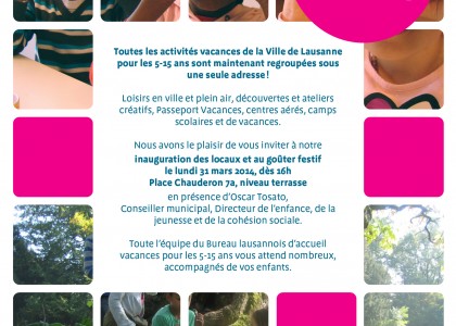 Un bureau d’infos sur les activités de vacances pour enfants et jeunes à Lausanne !